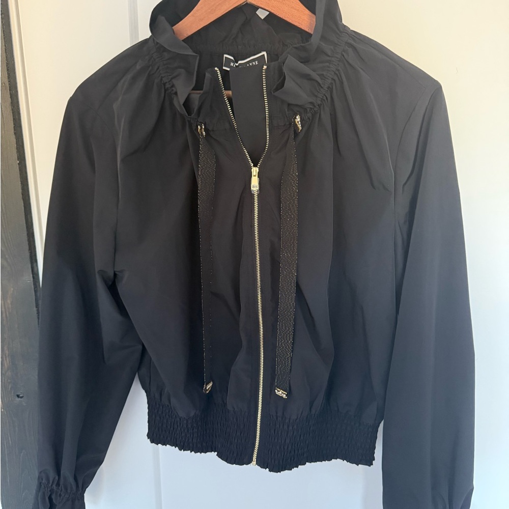 Melanie Lyne Black Bomber Jacket for Women Size 10 NWT